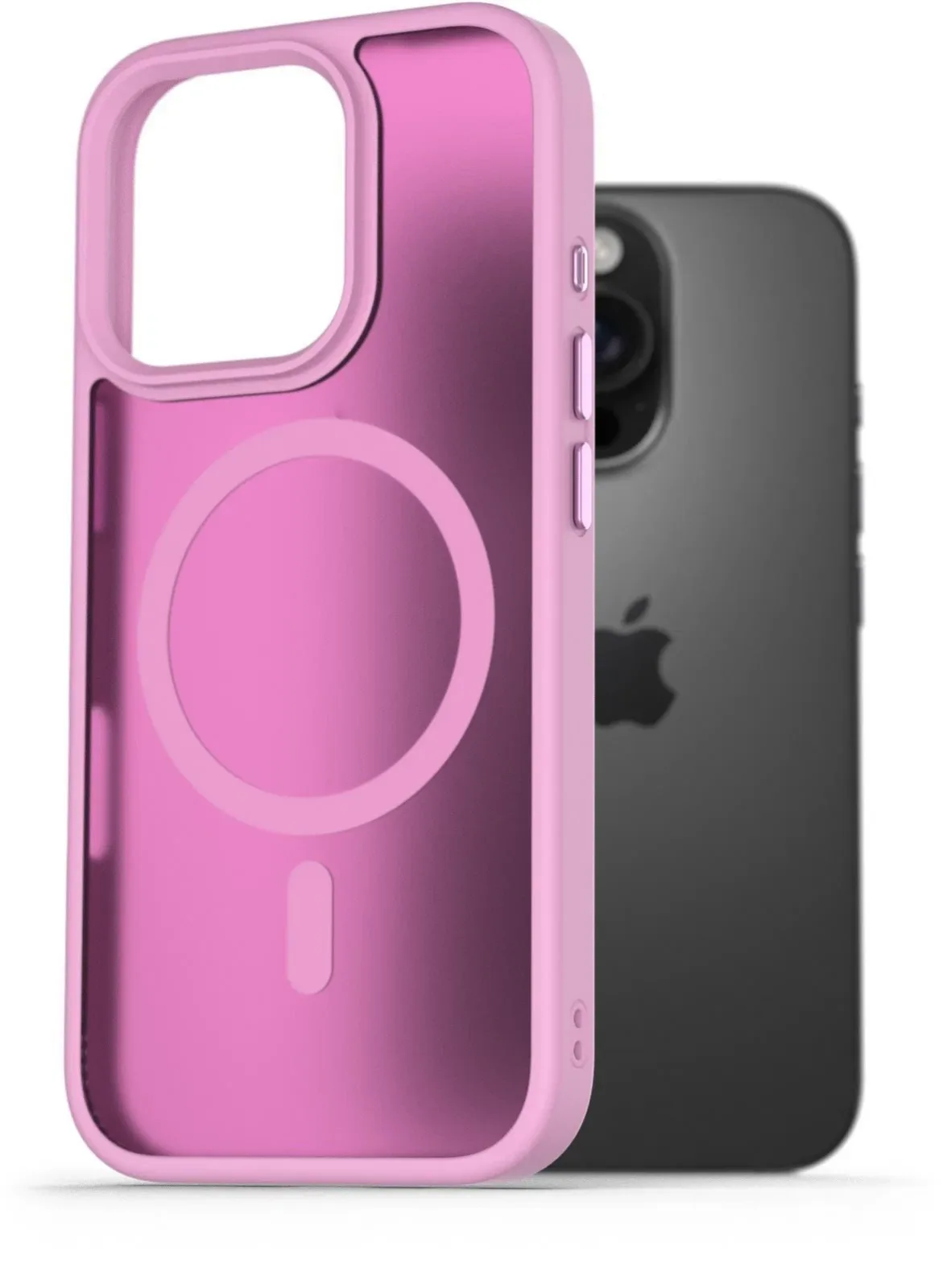 AlzaGuard Matte Case Compatible with Magsafe iPhone 16 Pro rózsaszín tok