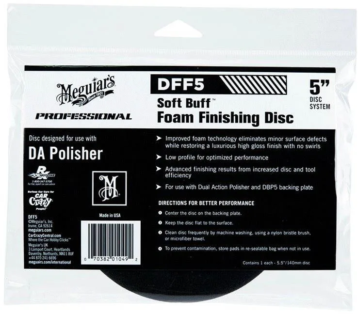 Meguiar's DFF5 Soft Buff Foam Finishing Disc 5"
