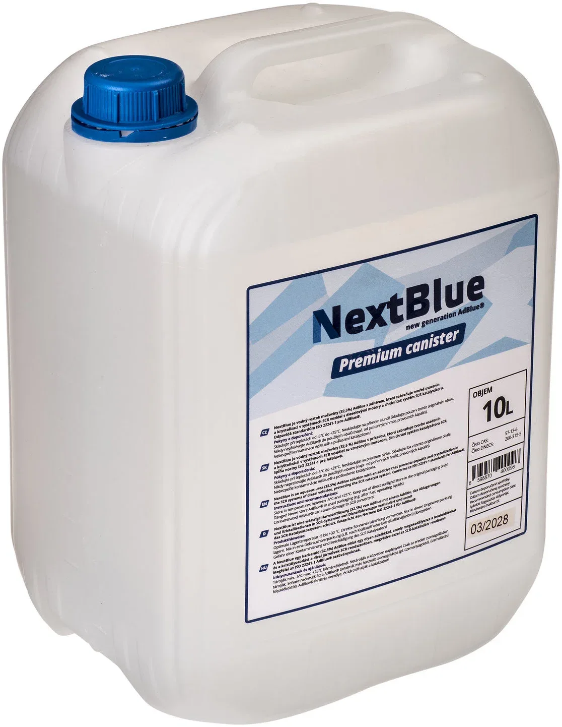 Prémium AdBlue NB kristályosodásgátló adalékkal, tartály töltőcsővel, 10 l