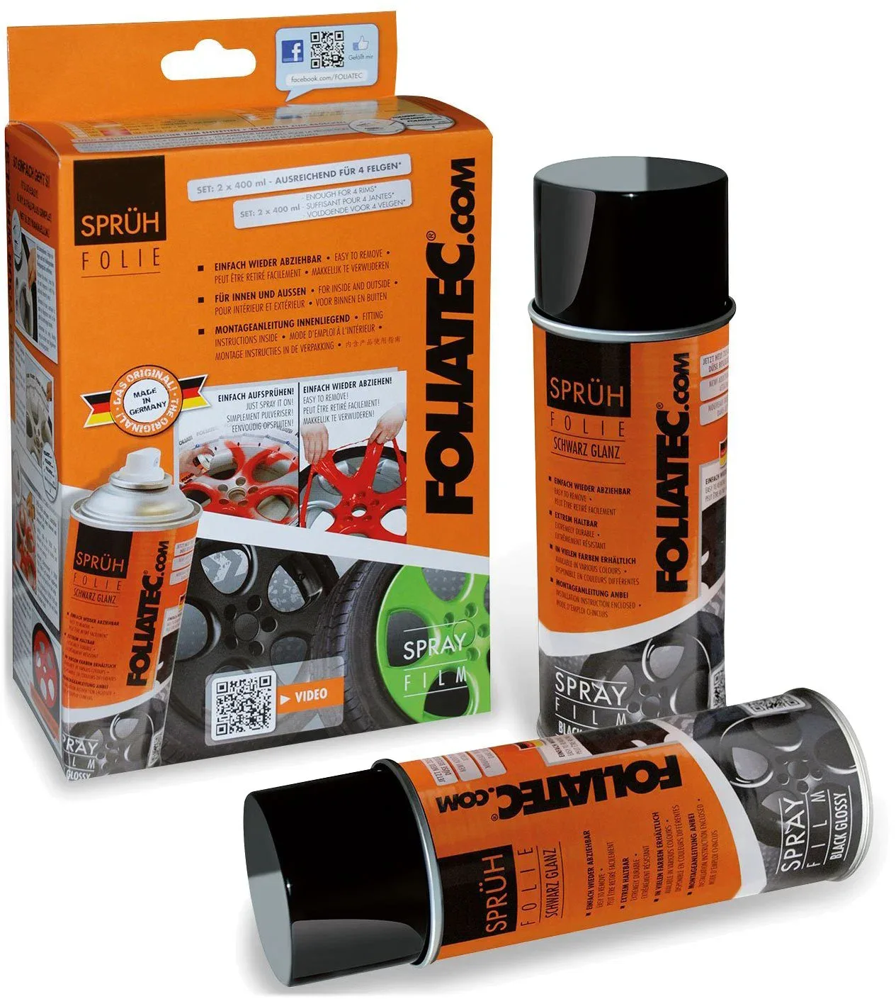 Foliatec - spray - antracit metál 2 x 400 ml
