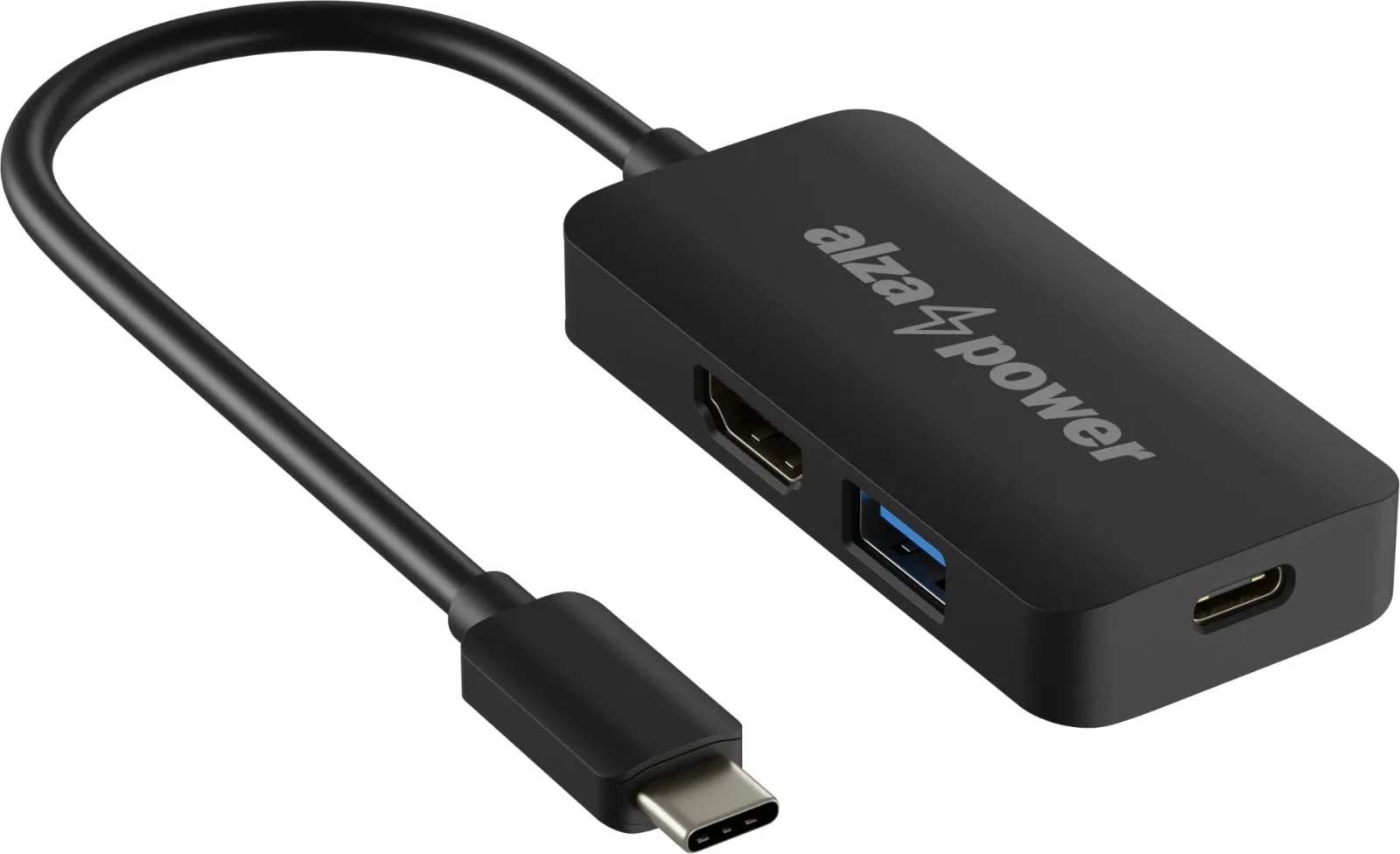 AlzaPower USB-C Dock Station 3in1 - fekete