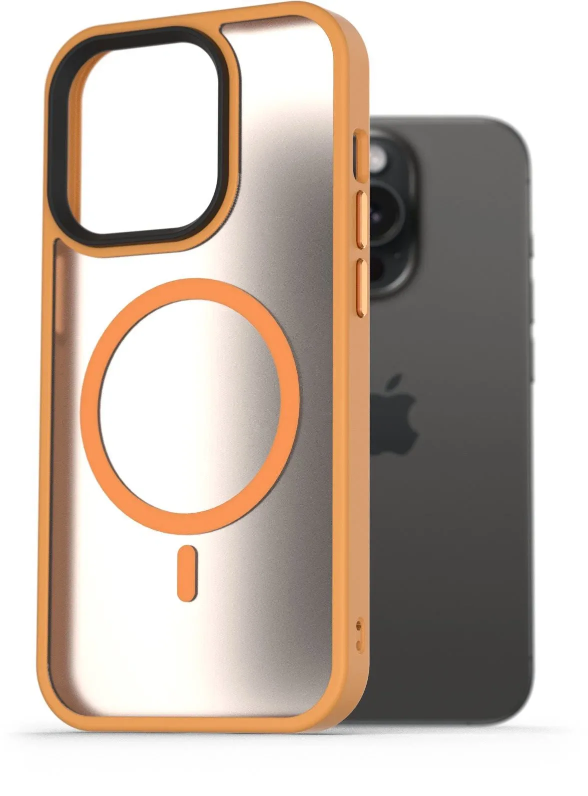 AlzaGuard Matte Case iPhone 15 Pro MagSafe sárga tok