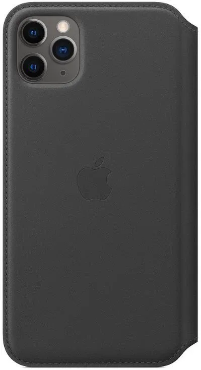 Apple iPhone 11 Pro Max Folio fekete bőr tok