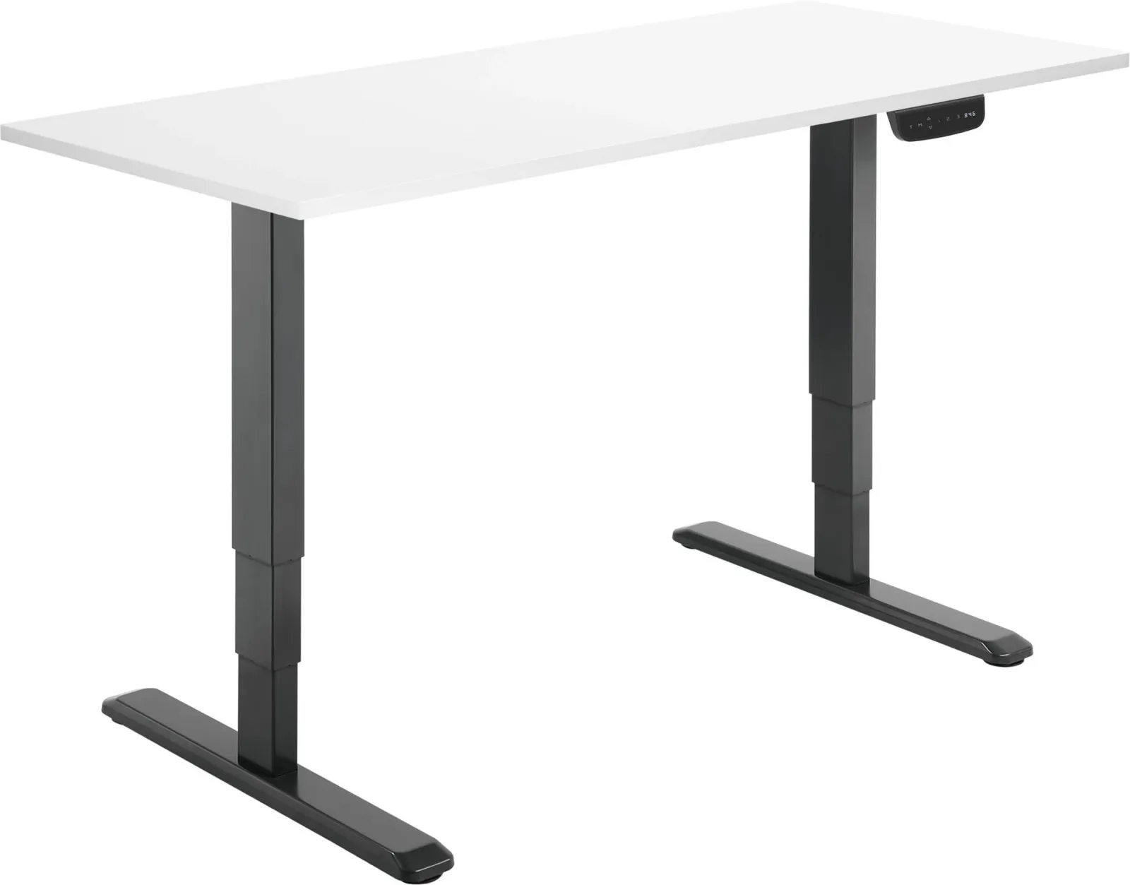 AlzaErgo Table ET1 NewGen fekete + TTE-01 140x80cm fehér laminált asztallap