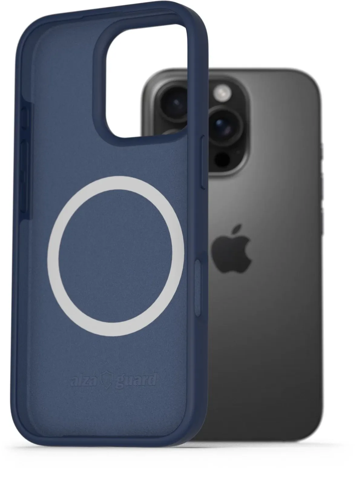 AlzaGuard iPhone 16 Pro Silicone Case Compatible with Magsafe kék tok
