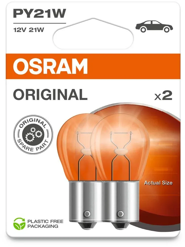 Osram Original PY21W,12 V, 21 W, BAU15s, 2 db, narancsszín