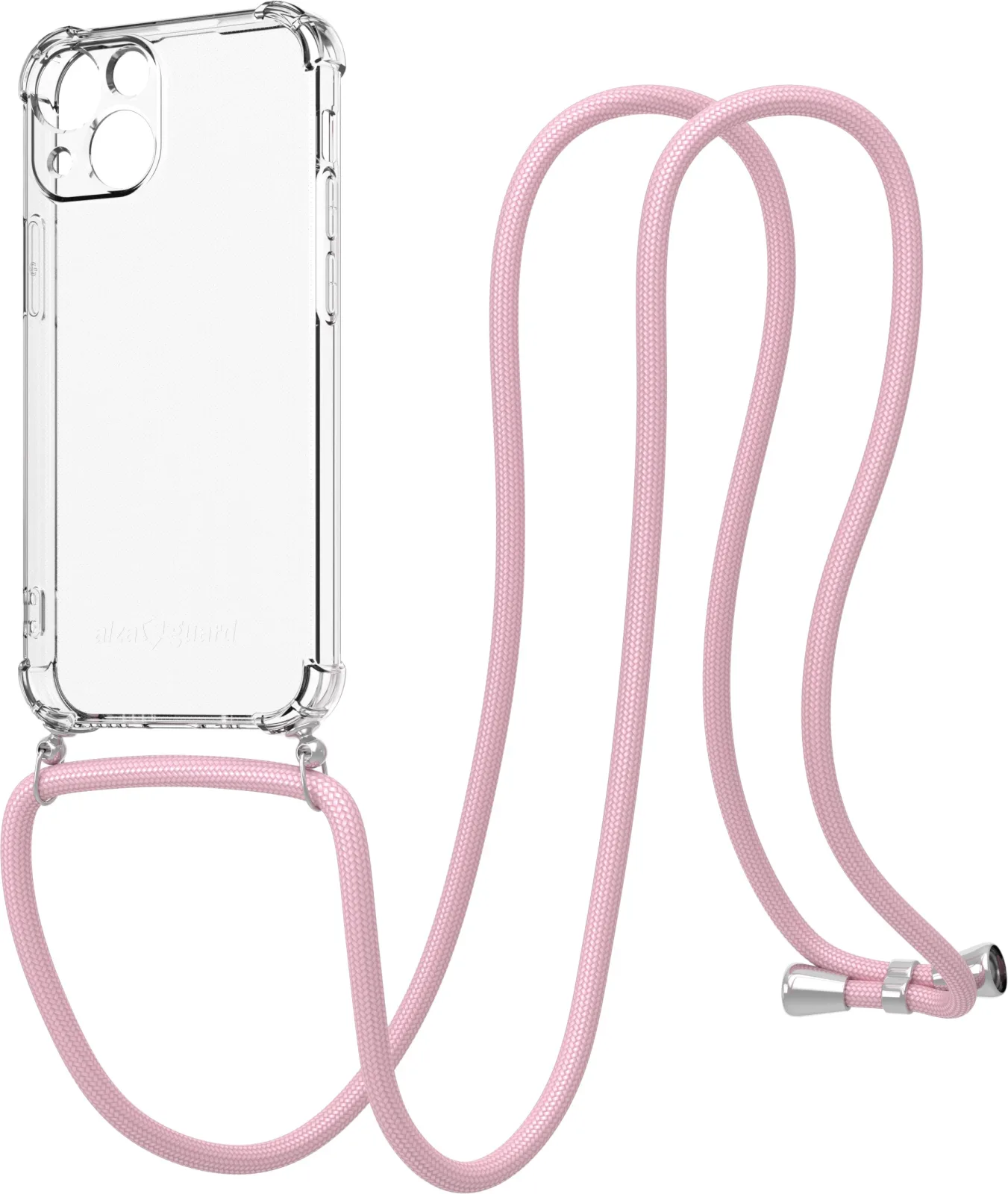 AlzaGuard Luxe Lanyard Case iPhone 13 Mini rózsaszín tok