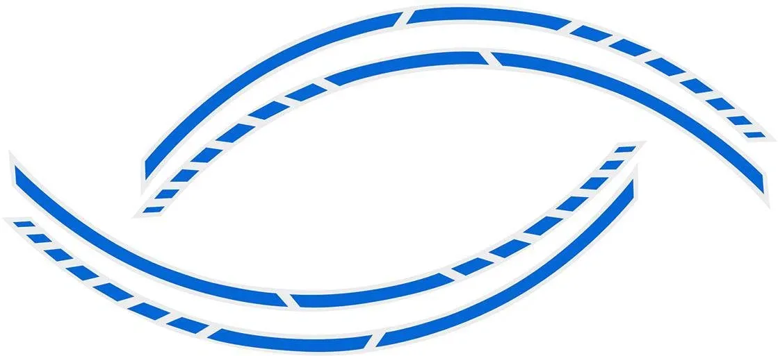 FOLIATEC Öntapadós vonal a kerékkörhöz RACING, GT kék