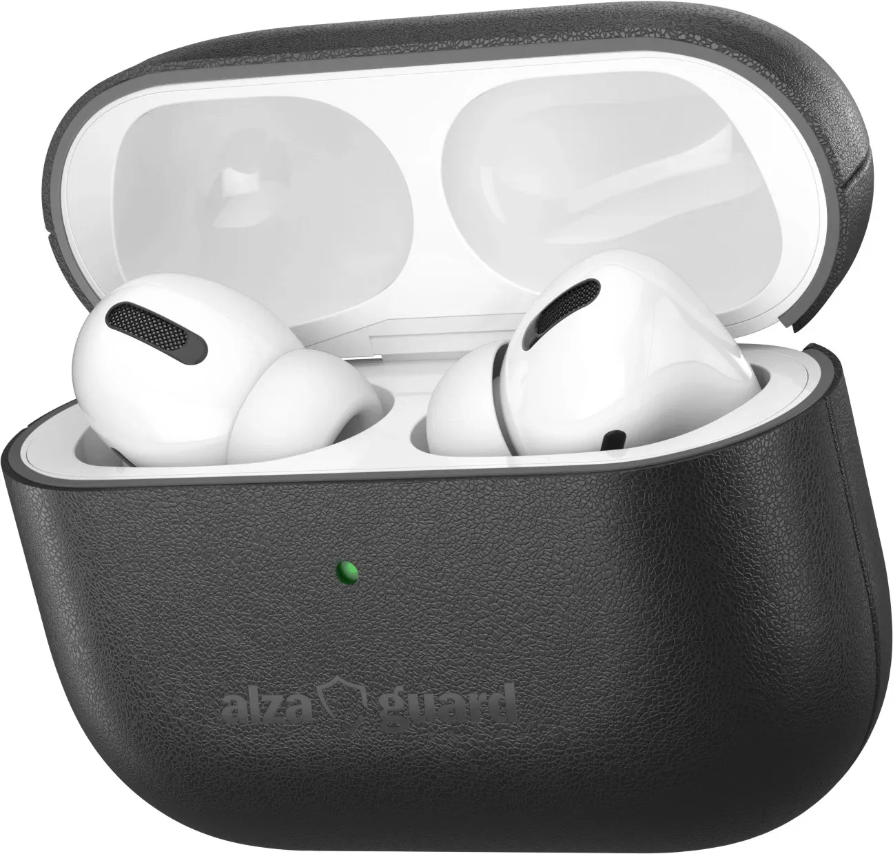 AlzaGuard Genuine Leather AirPods Pro 2 fekete bőr tok