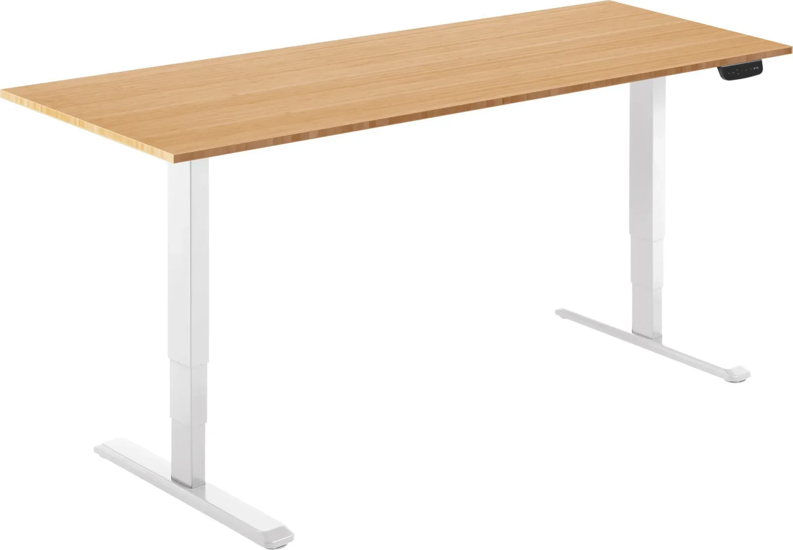 AlzaErgo Table ET1 NewGen fehér + TTE-03 160x80 cm bambusz asztallap