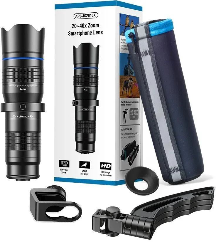 Apexel 20-40x zoom objektív okostelefonhoz + állvány