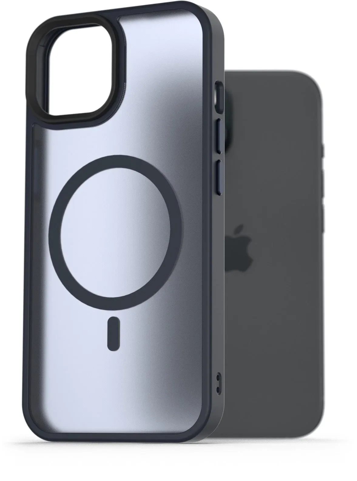 AlzaGuard Matte Case iPhone 15 MagSafe sötétkék tok