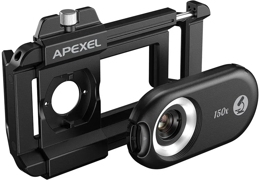 Apexel 150× Microscope Lens with LED Light + UV Light