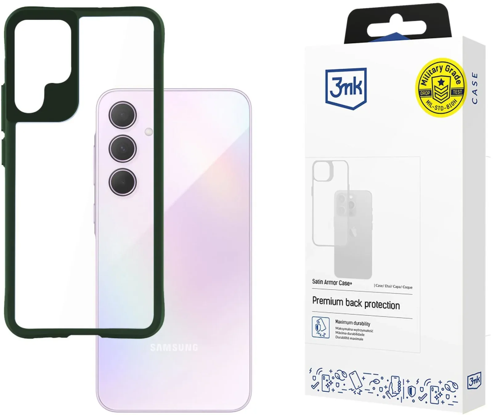 3MK Satin Armor Case+ Samsung Galaxy A35 5G zöld tok
