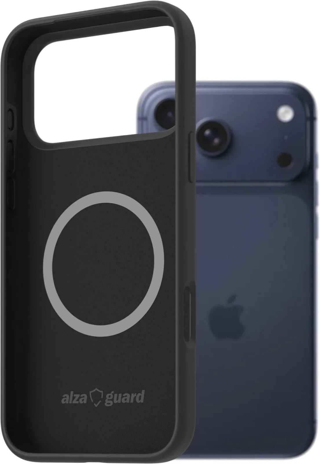 AlzaGuard iPhone 17 Pro Max fekete MagSafe szilikon tok