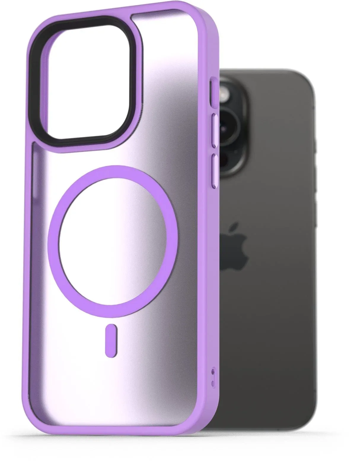 AlzaGuard Matte Case iPhone 15 Pro MagSafe világoslila tok