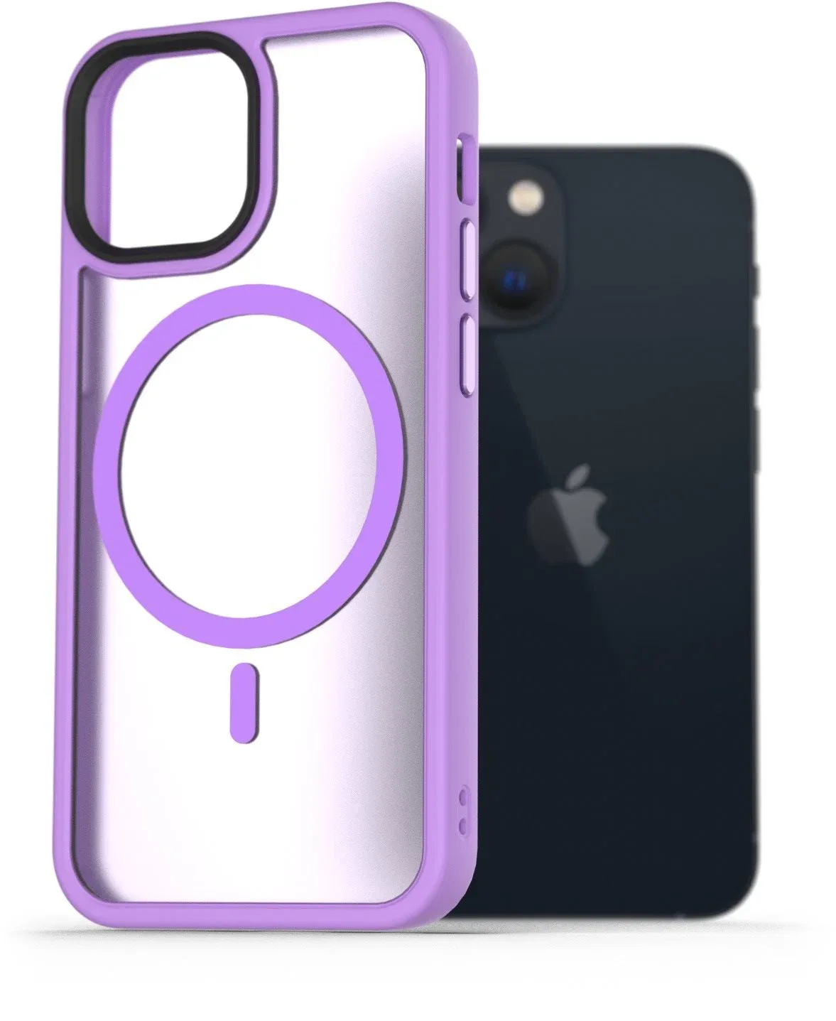 AlzaGuard Matte Case iPhone 13 Mini MagSafe világoslila tok