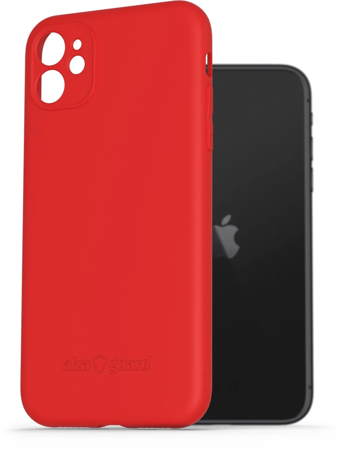 AlzaGuard Matte iPhone 11 piros TPU tok