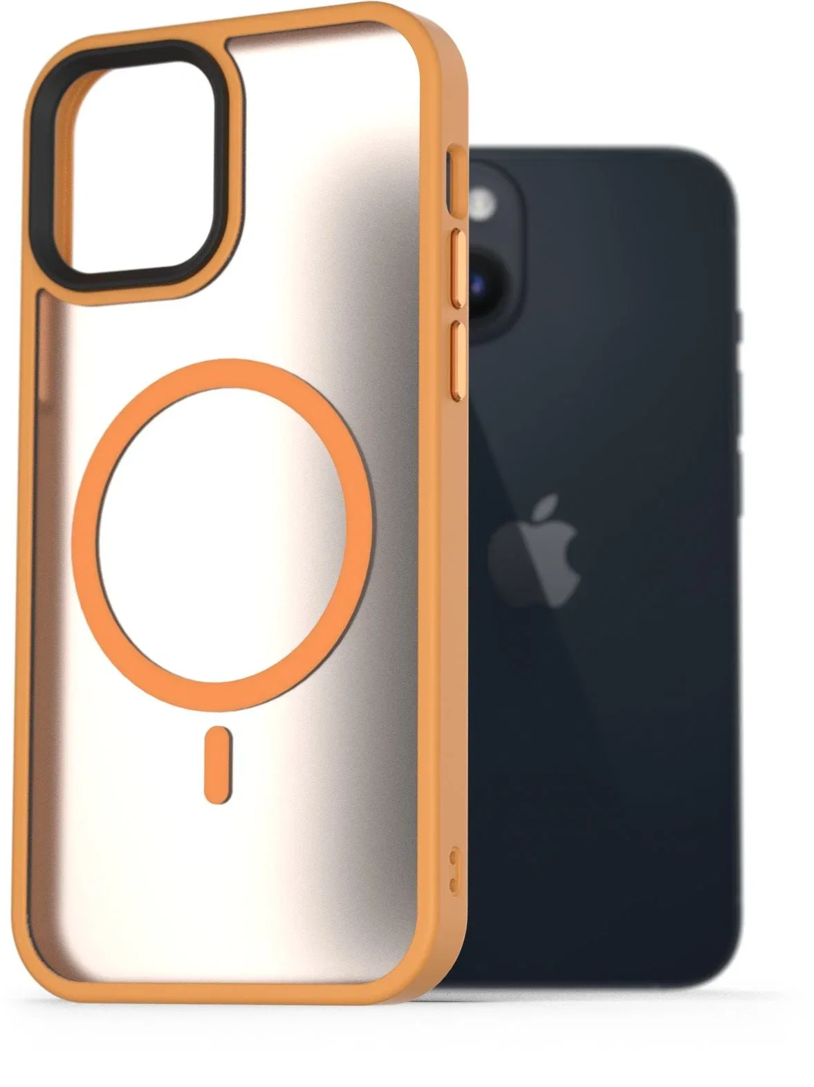 AlzaGuard Matte Case iPhone 14 MagSafe sárga tok