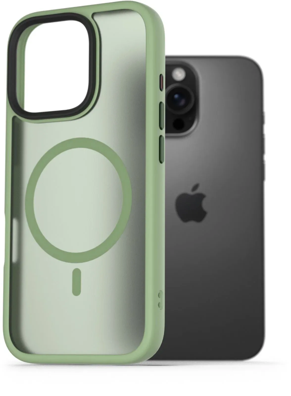 AlzaGuard Matte Case iPhone 16 Pro Magsafe zöld tok