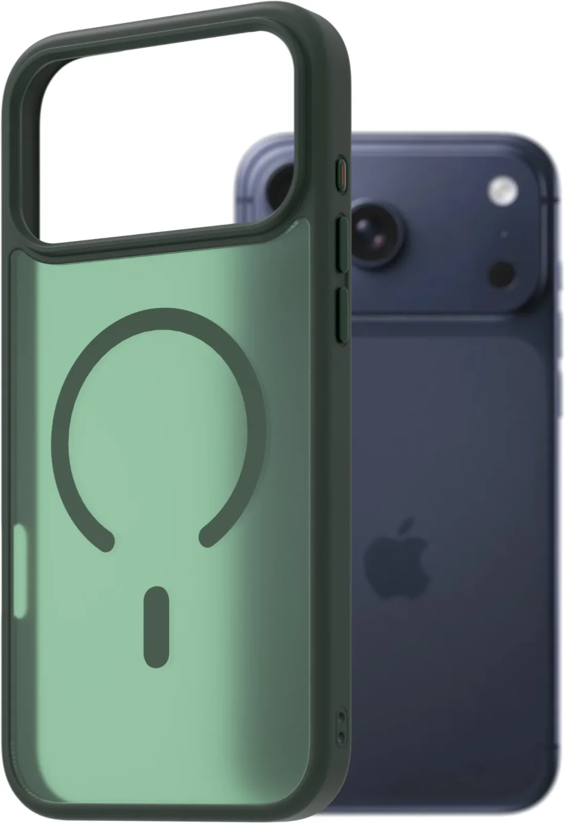 AlzaGuard Matte iPhone 17 Pro Max sötétzöld MagSafe tok