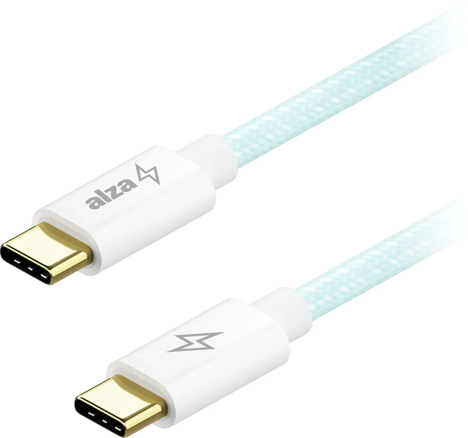 AlzaPower CompactCore USB-C to USB-C 2.0, 100 W, 2 m - világoskék