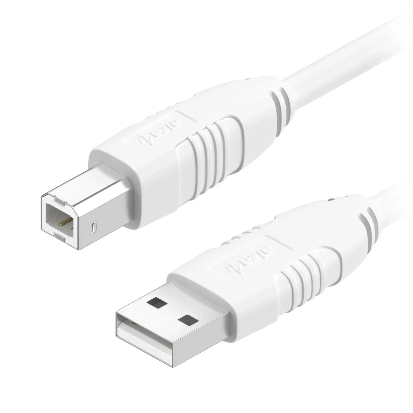 AlzaPower LinkCore USB-A to USB-B 3m, fehér