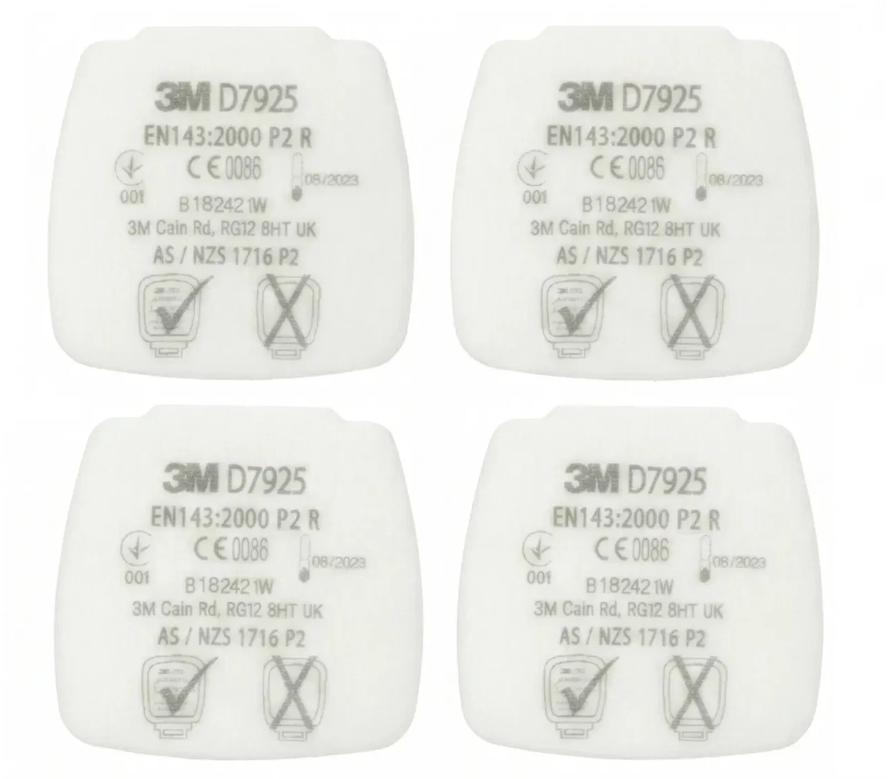 3M Secure Click D7925 P2 R részecskeszűrő - 4db-os csomag
