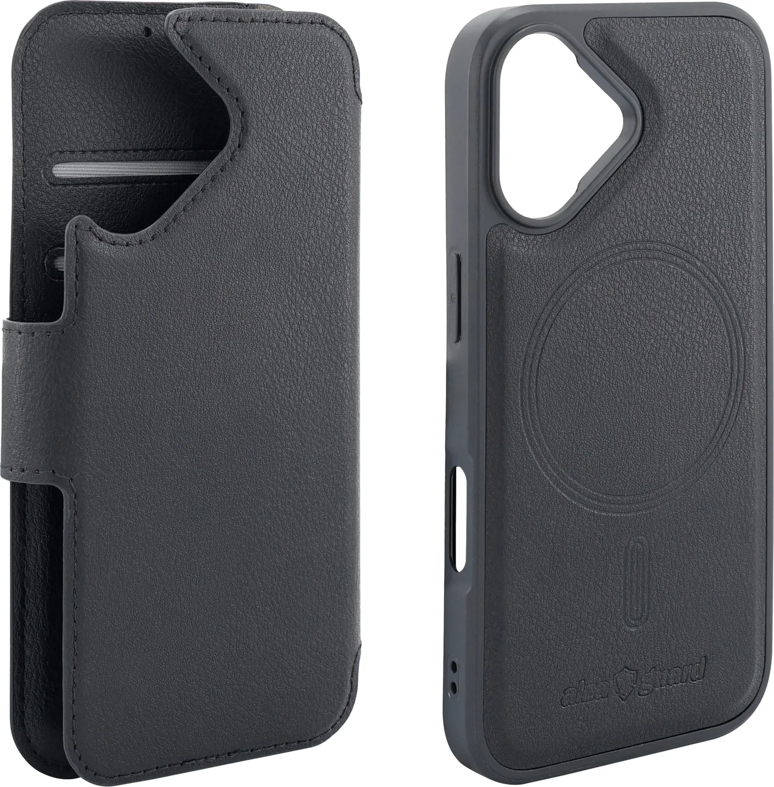 AlzaGuard MagWallet 2in1 Case Compatible with Magsafe iPhone 17 fekete tok