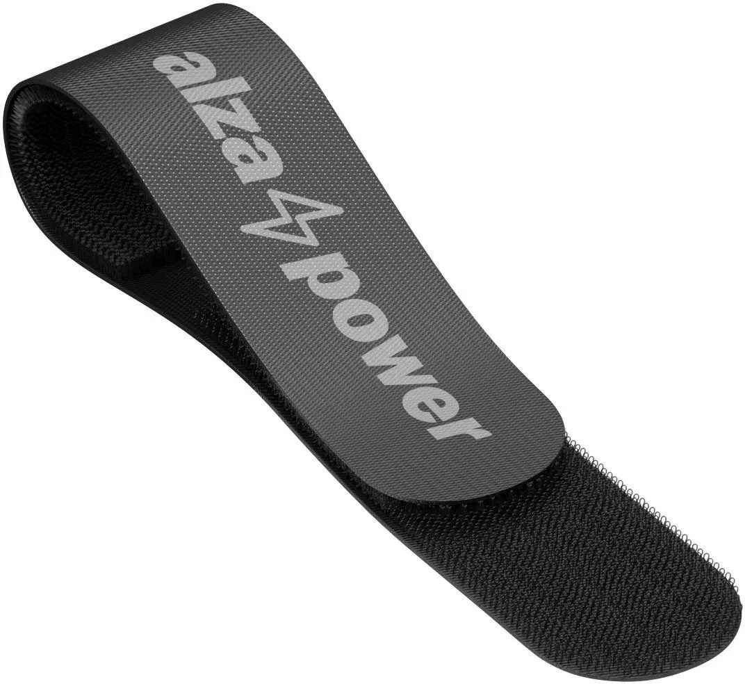 AlzaPower Wall VelcroStrap+ 10 db, fekete