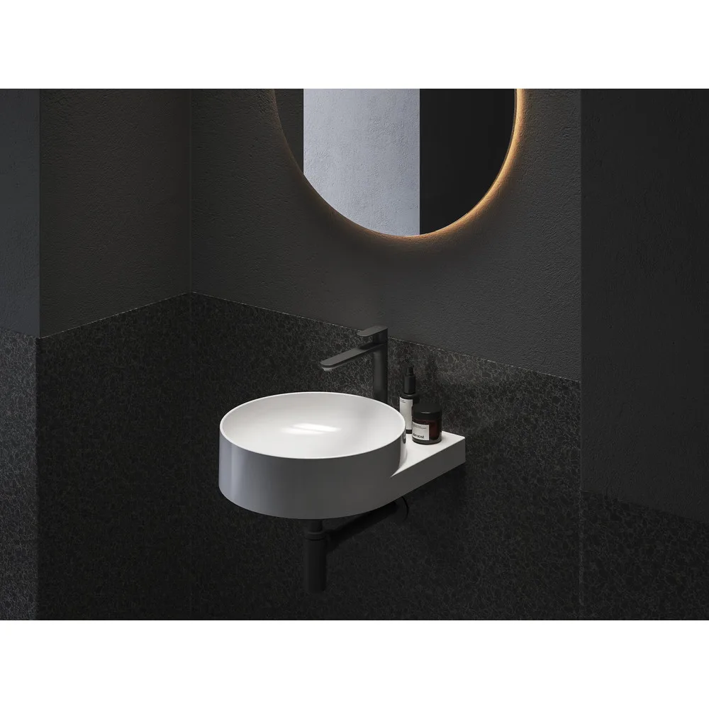 RAVAK X070417 Eleganta álló mosdócsaptelep BeCool 220 mm leeresztő nélkül EL 014.21BLM, matt fekete