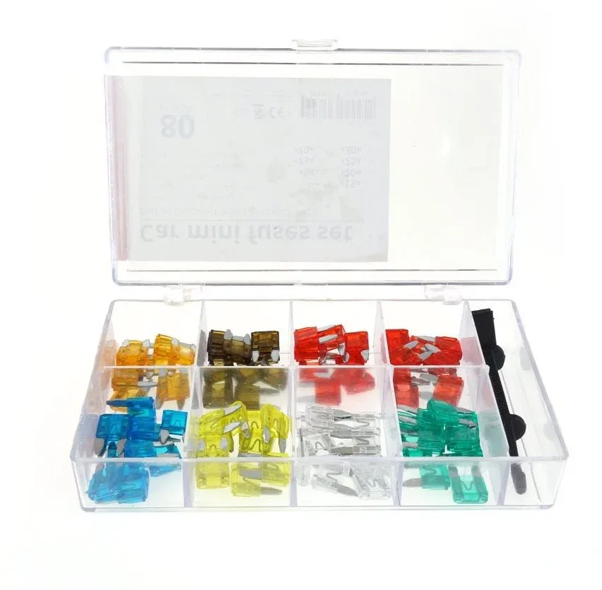 AMIO MINI lapos biztosíték készlet, 80 db