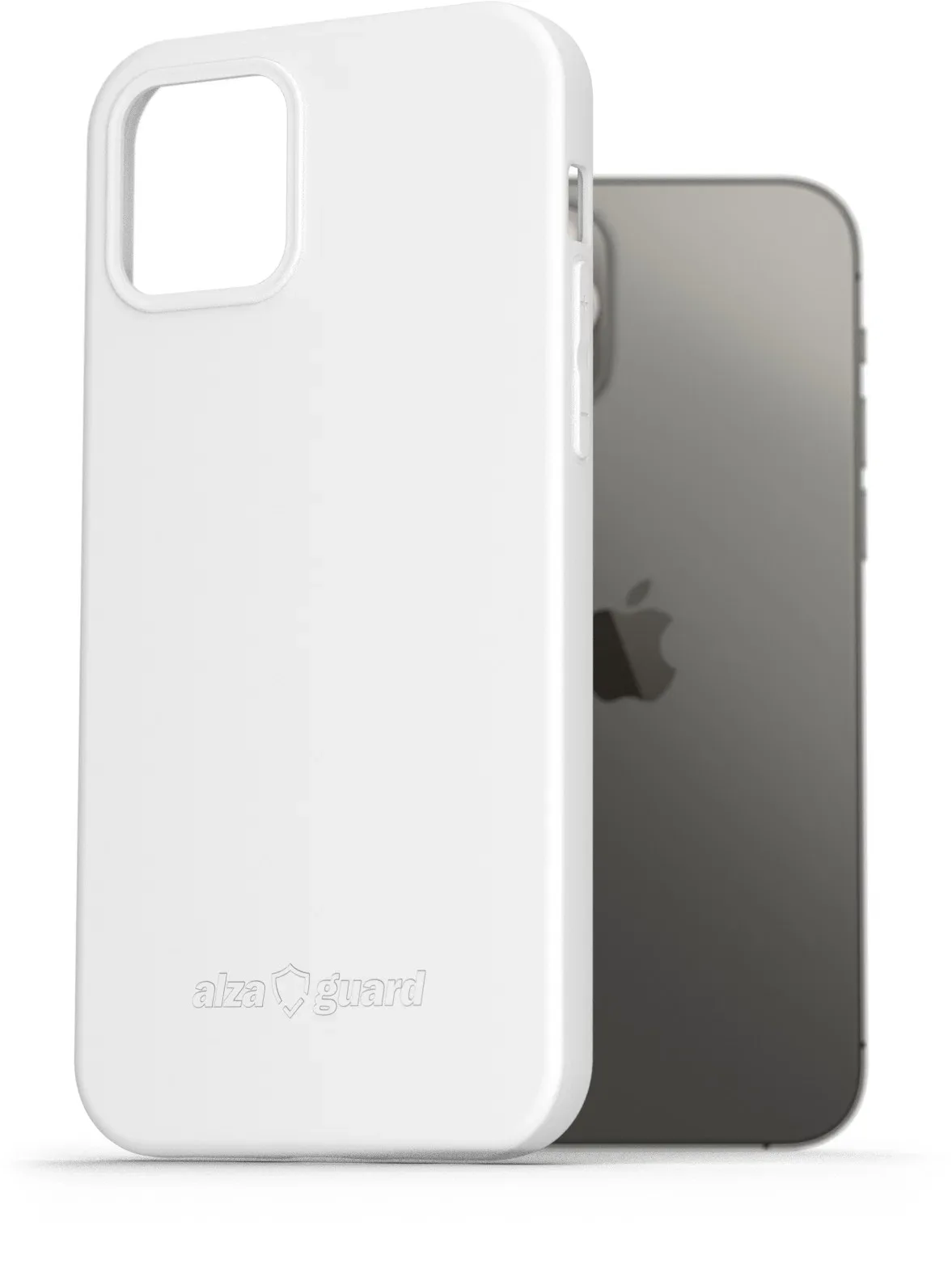 AlzaGuard Matte iPhone 12/12 Pro fehér TPU tok