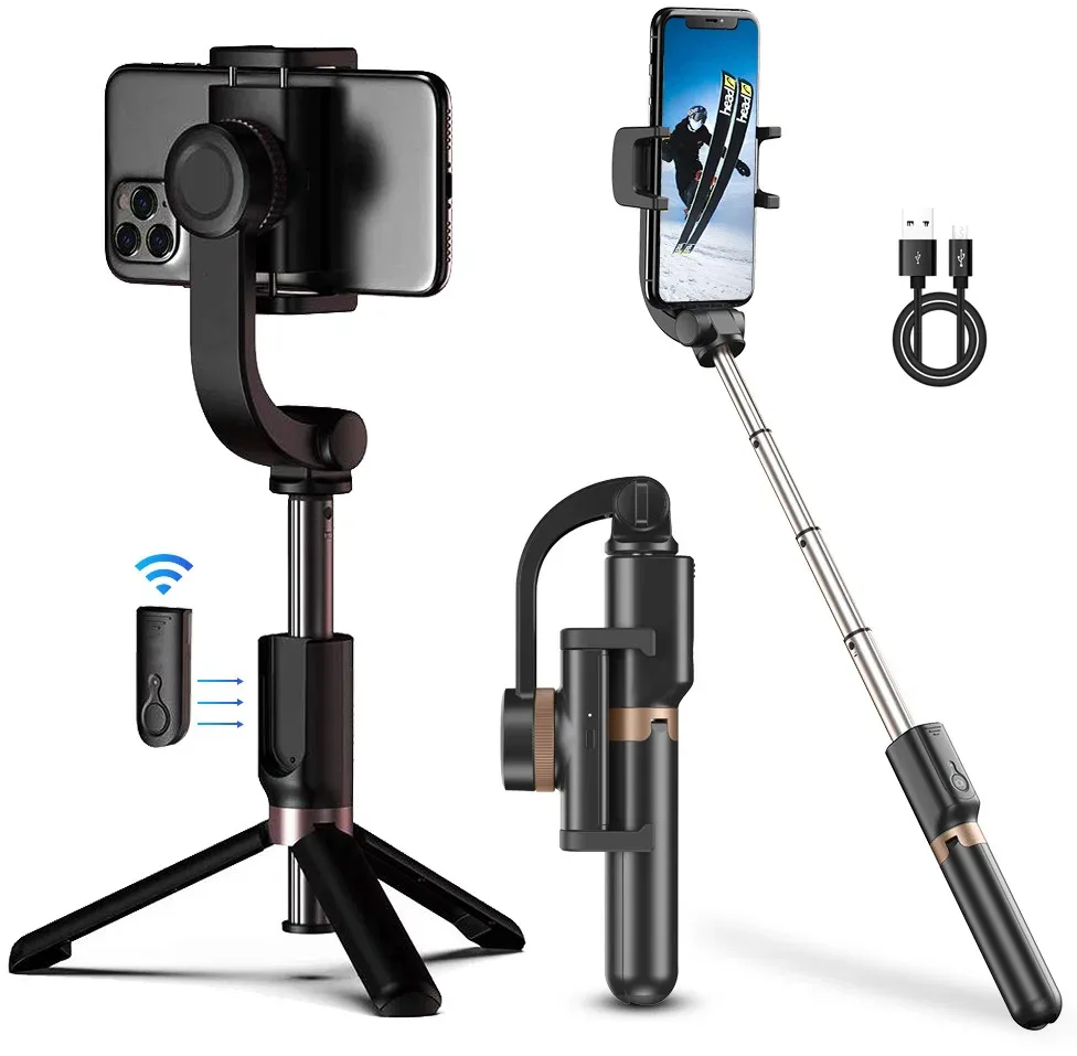Apexel Single-Axis Mobile Gimbal Stablizer & Selfie Stick Tripod