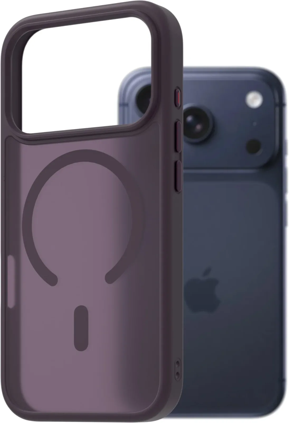 AlzaGuard Matte iPhone 17 Pro sötétlila MagSafe tok