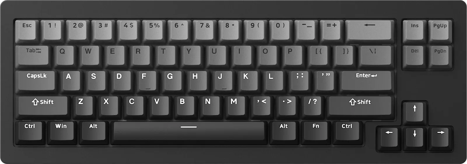 AKKO MONSGEEK M7W Black Gradiant (ICE Cream Pink Switches)