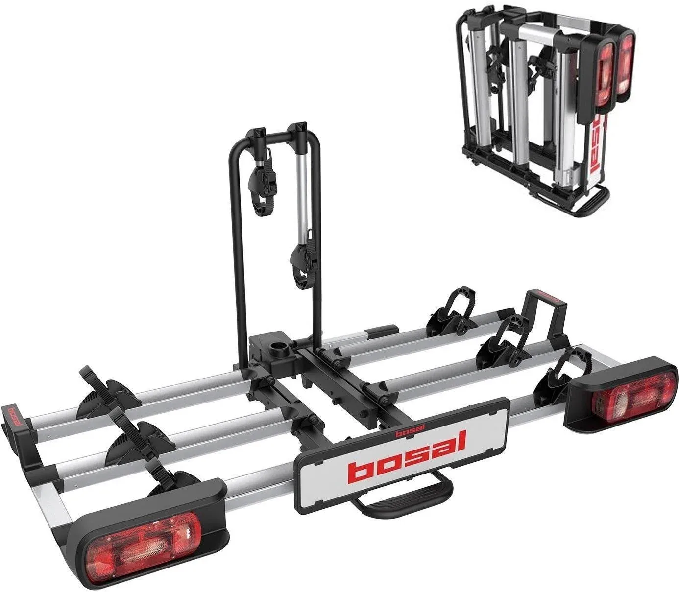BOSAL COMFORT PRO III Vonóhorogra szerelhető kerékpártartó, 3 kerékpárhoz, TUV