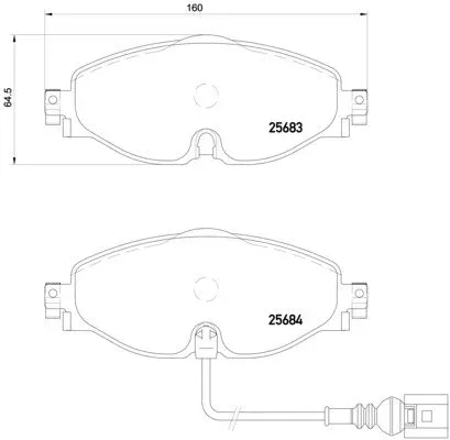 BREMBO Brake pad set P 85 126