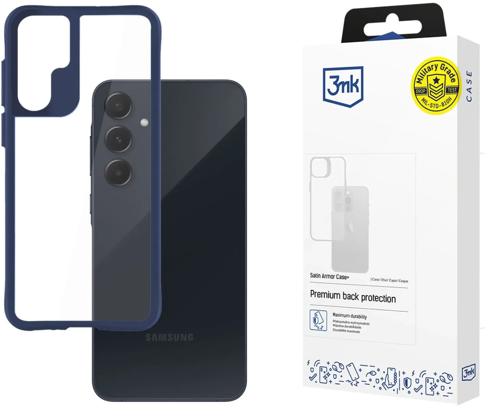 3MK Satin Armor Case+ Samsung Galaxy A55 5G kék tok