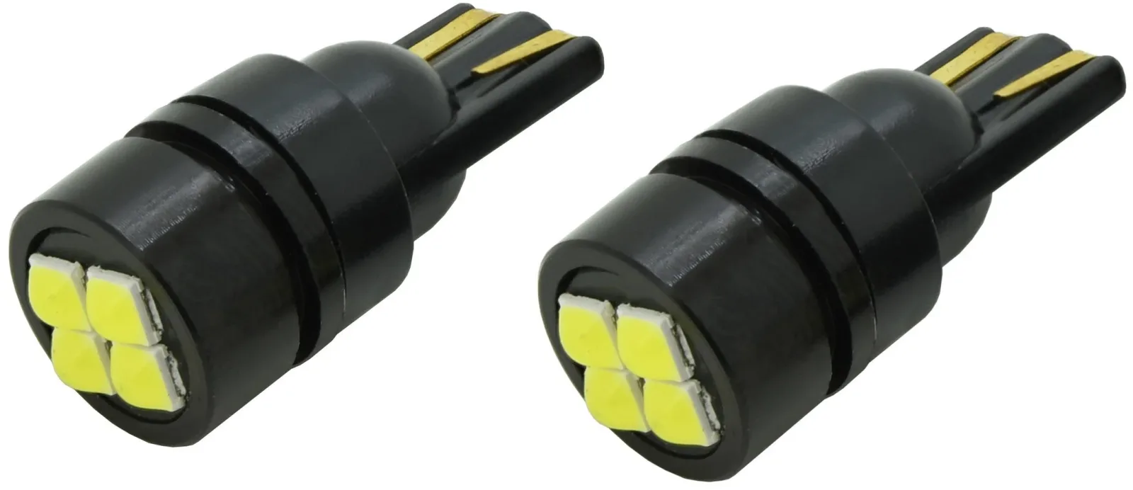 Compass LED izzó, 4LED 3030, 12 V, T10, fehér, 2 db
