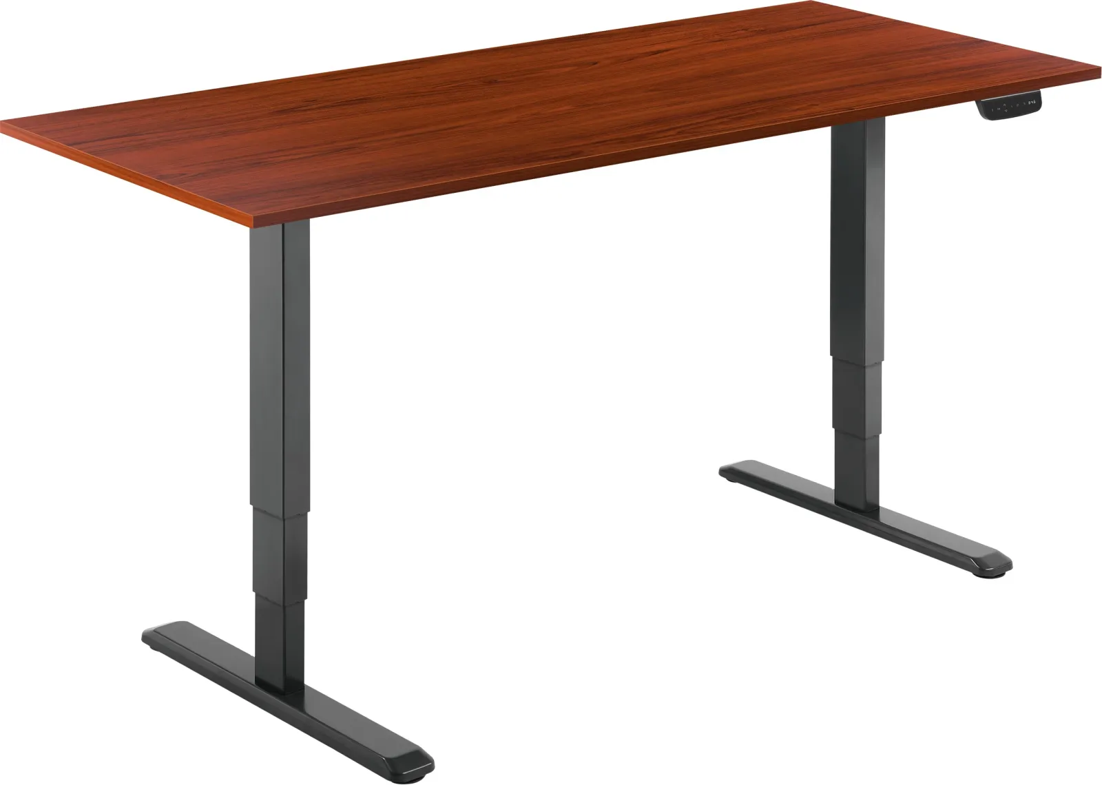AlzaErgo Table ET1 NewGen fekete + TTE-01 140x80 cm barna laminált asztallap