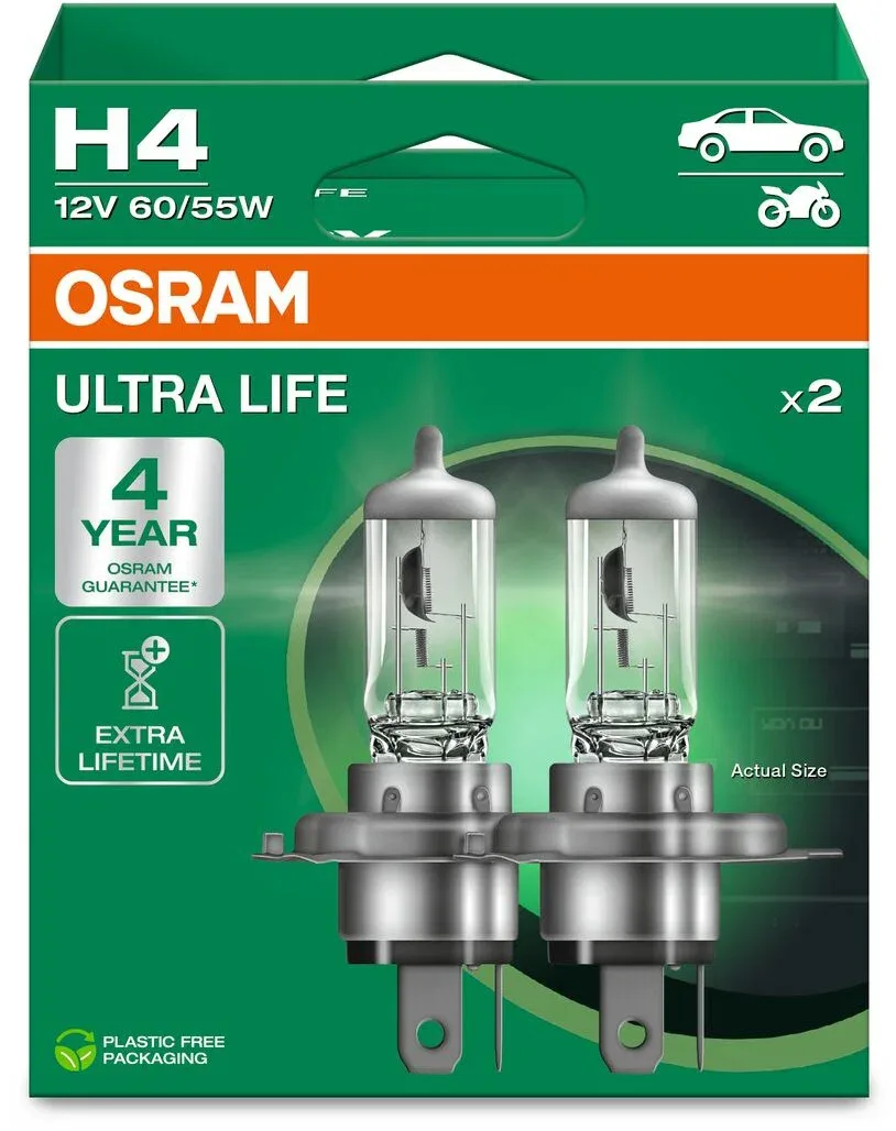 OSRAM Ultra Life H4 60/55W P43t 2db
