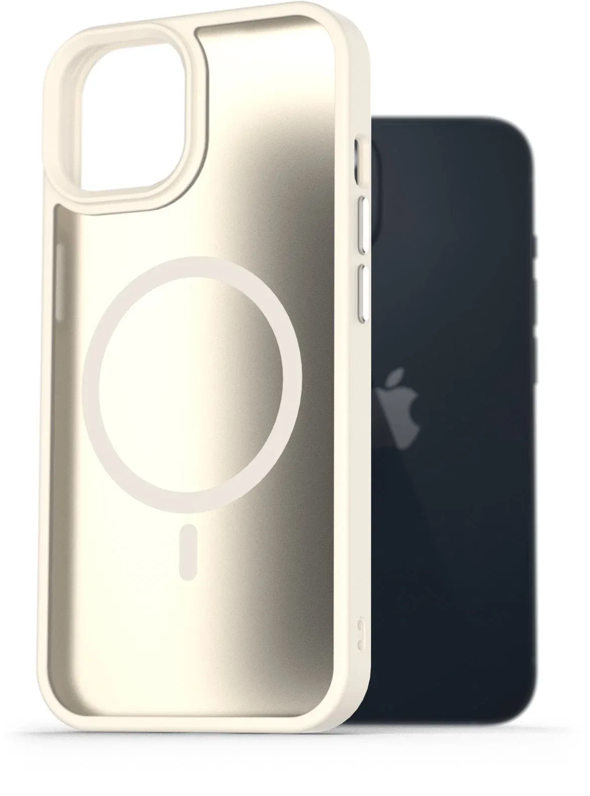 AlzaGuard Matte Case Compatible with Magsafe iPhone 13 fehér tok