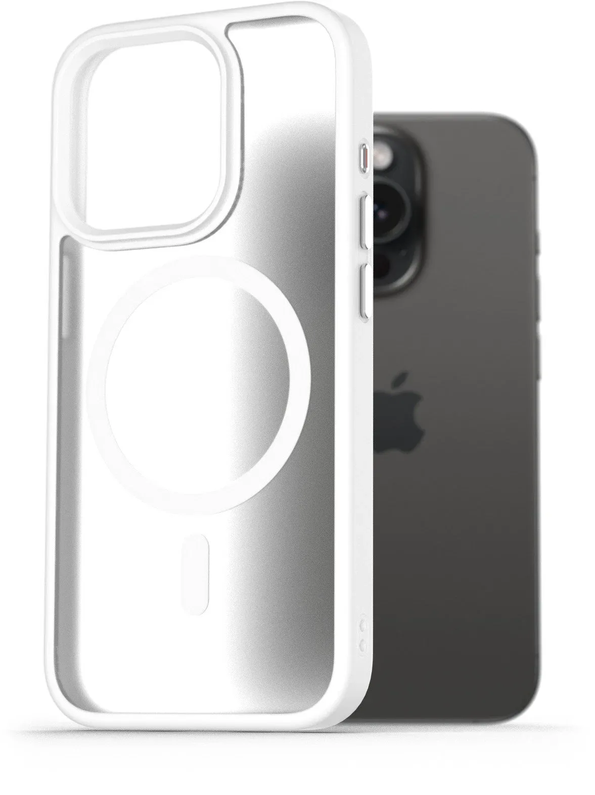 AlzaGuard Matte Case Compatible with Magsafe iPhone 15 Pro fehér tok