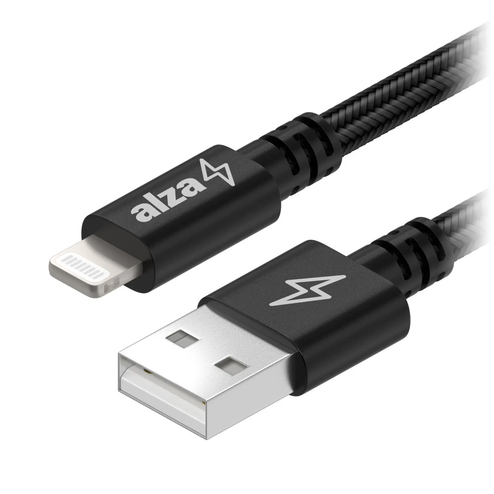 AlzaPower AluCore USB-A to Lightning MFi (C189) 3m, fekete