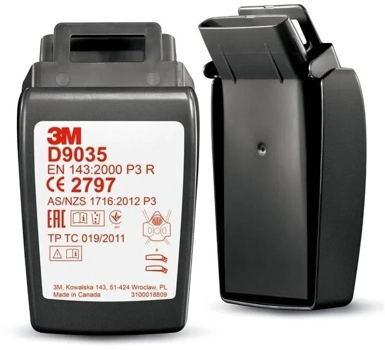 3M Secure Click P3 R részecskeszűrő D9000 sorozatú kemény tokkal