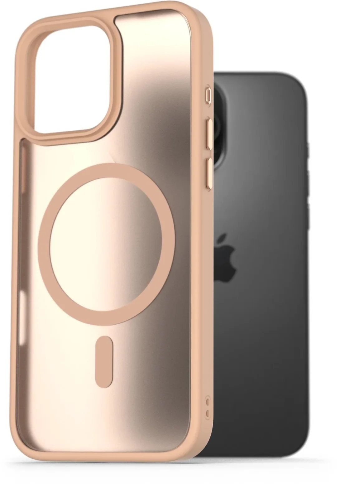 AlzaGuard Matte Case Compatible with Magsafe iPhone 16 Pro Max homoksárga tok