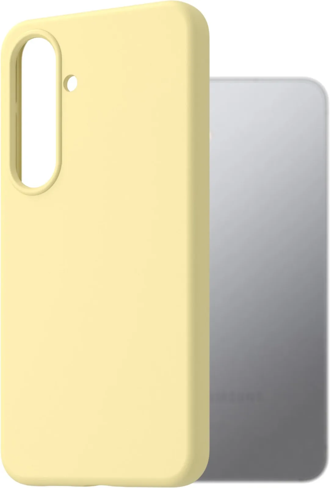 AlzaGuard Premium Samsung Galaxy S25 5G sárga szilikon tok