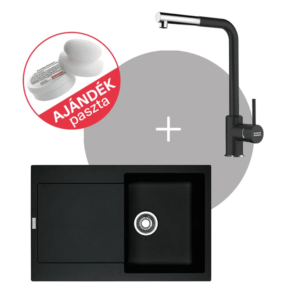 Franke Mosogató Maris MRG 611 és csaptelep SIRIUS DOCCIA L szett + Ajándék többfunkciós paszta