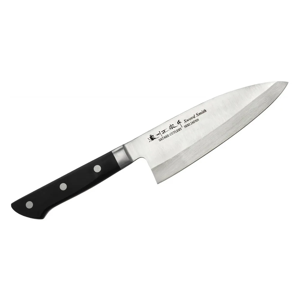 Satake 803-694 Satoru Deba japán konyhakés, 16,4 cm penge hossz, rozsdamentes acél, kemény műanyag markolat
